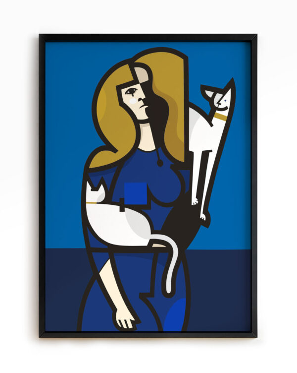 Donna con gatti